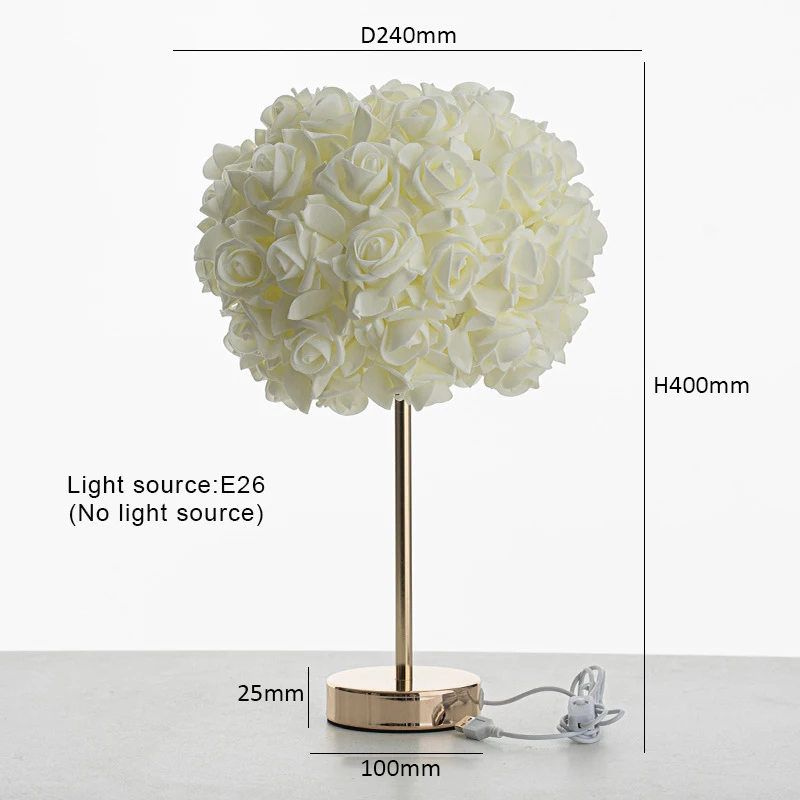 Brand New Modern Minimalist Bedroom Bedside Lamp With High-End Creative Rose Desk Light Gift Romantic Atmosphere Lamp Decoration