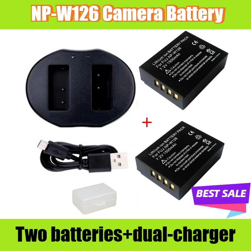 Bateria de Câmera 7.2V 1500mAh NP-W126, para Fujifilm XA3 XT20 XA10 XT2 XA2 XT20 XE3 X100F