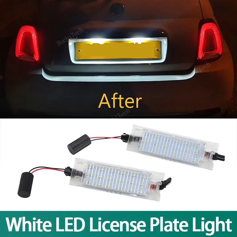 12V Car LED License Number Plate Light For Fiat Bravo Argo Grande Punto Evo Siena 500L Doblo Croma Marea Seicento Tipo Multipla