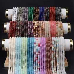 5*8mm Smooth Natural Rondelle Stone Beads Muticolor Chalcedony Agat Flat Spacer Bead For Jewelry DIY Bracelet Necklace Earrings
