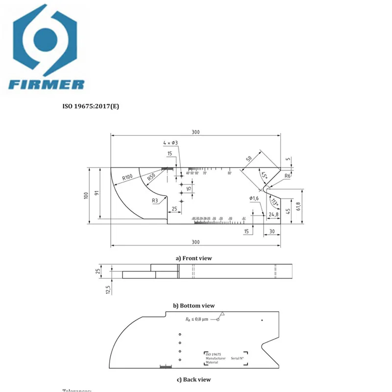 PAUT-IIW Ultrasonic Standard Test Blocks Flaw Detection Test Block Support Customization