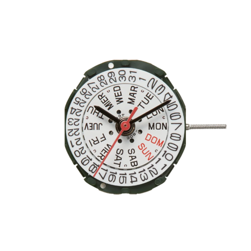 2005 حركة ميوتا 2005 حركة كوارتز قياسية مع عرض التاريخ اليومي اليابان حركة اسبانيا والانجليزية 2005-20A