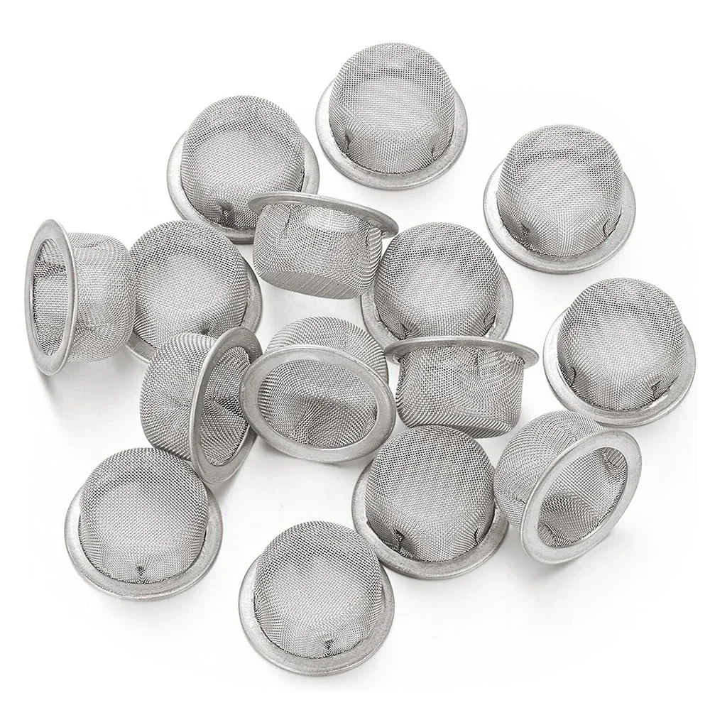 10/30/50PCS Pipe Filter Hat 16mm Brass Metal Mesh Screen Crystal Pipe Tube Strainers Water Dispenser Filter
