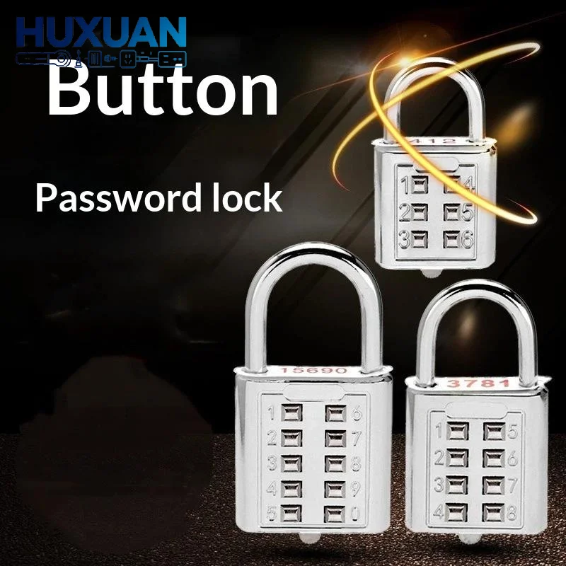 Metal Color Key Password Padlock Blind Mechanical Password Lock Gym Lock Luggage Bag Backpack Padlock