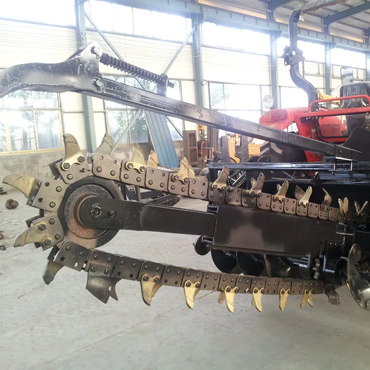 Pto Trencher Walk Behind Trencher Pipe Trenching Machine Chain Trencher