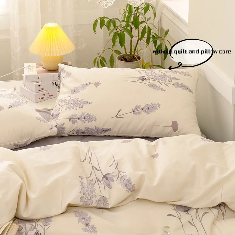 3pcs Floral Duvet Cover Set Pillowcases No Filling no flat sheet Twin Single Queen Size Girls Bedding Linen