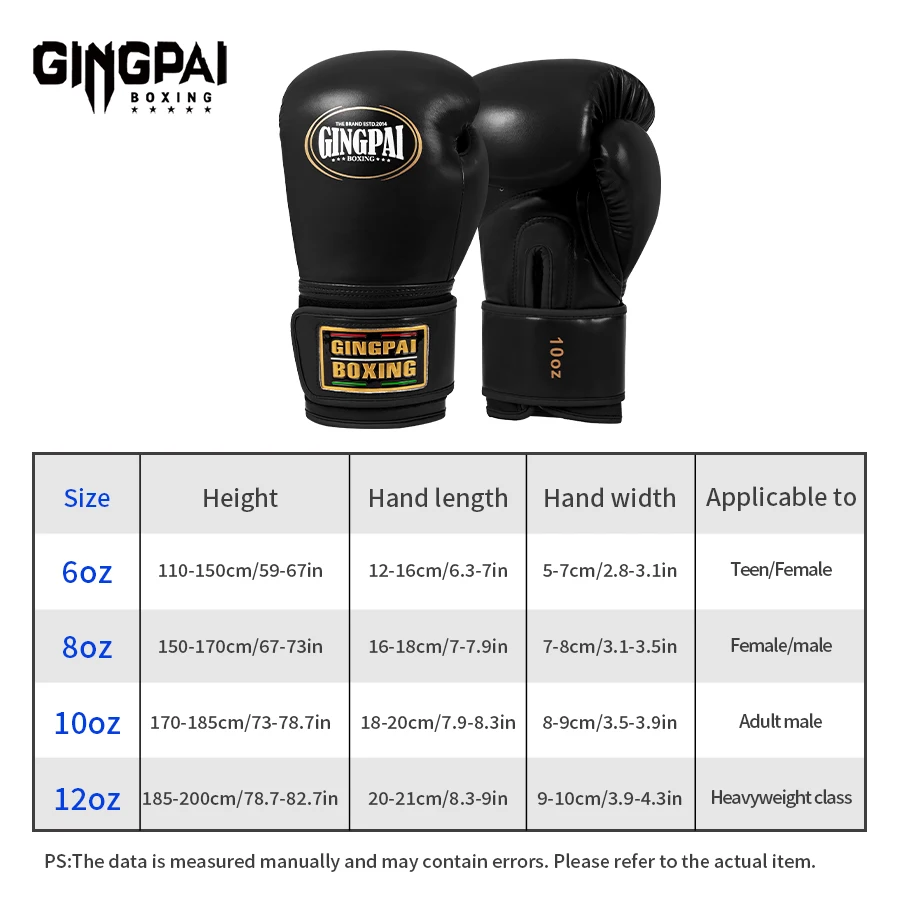 6/8/10/12oz Kids Women Men Boxing Gloves Sanda Sparring Muay Thai MMA Karate Punch Training Mitts Kickboxing Boxe De Luv