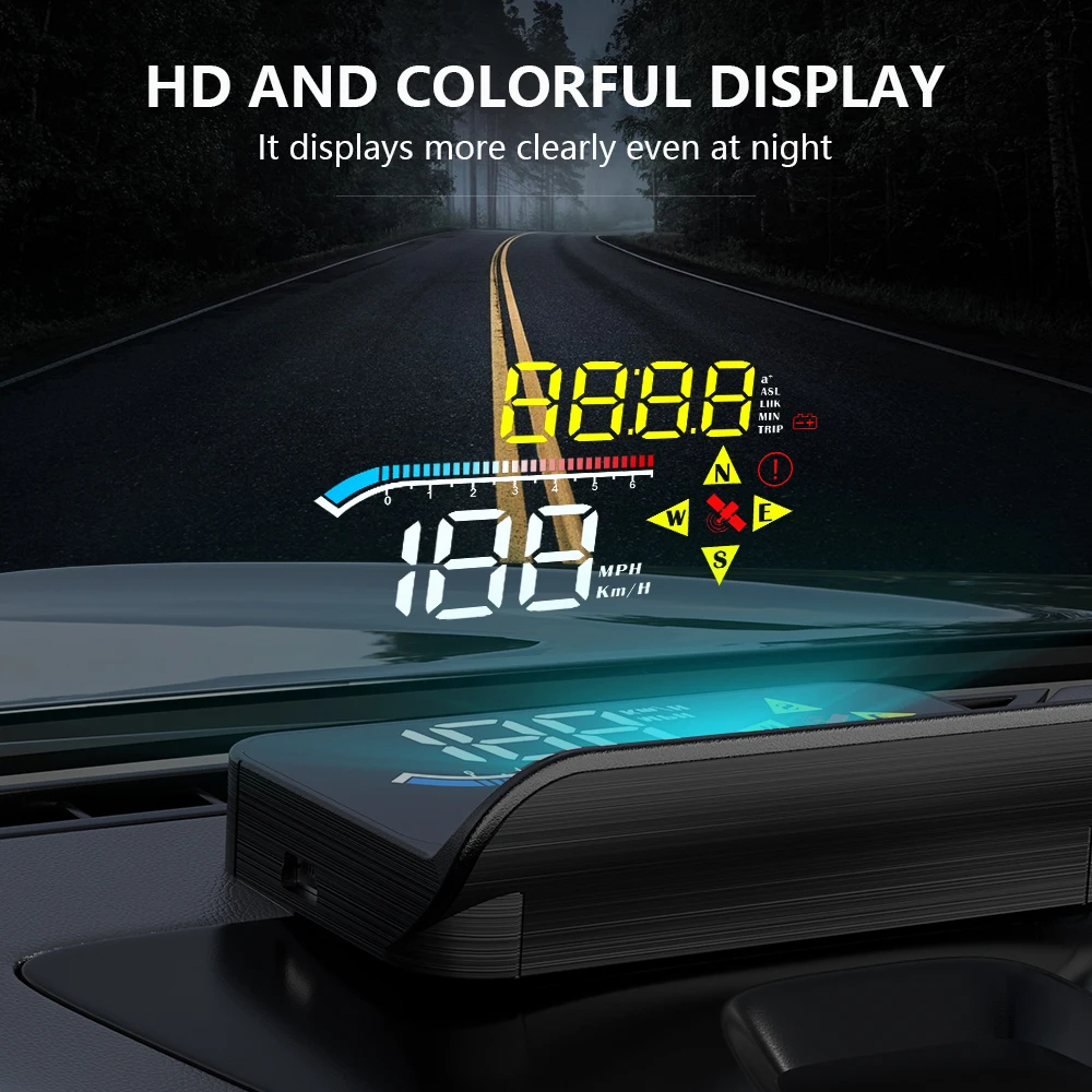 WYING M17 OBD HUD Car GPS Digital Speedometer Projector Auto Fuel Consumption Head-up Display Projection On All Cars