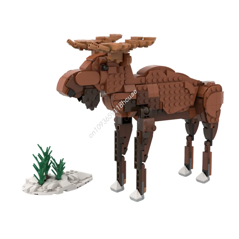 

Набор строительных блоков MOC Creator 3 в 1: Модель лося, 541 деталь. Архитектурная игрушка, рождественский подарок, конструктор для сборки своими руками, развивающий креативное мышление.