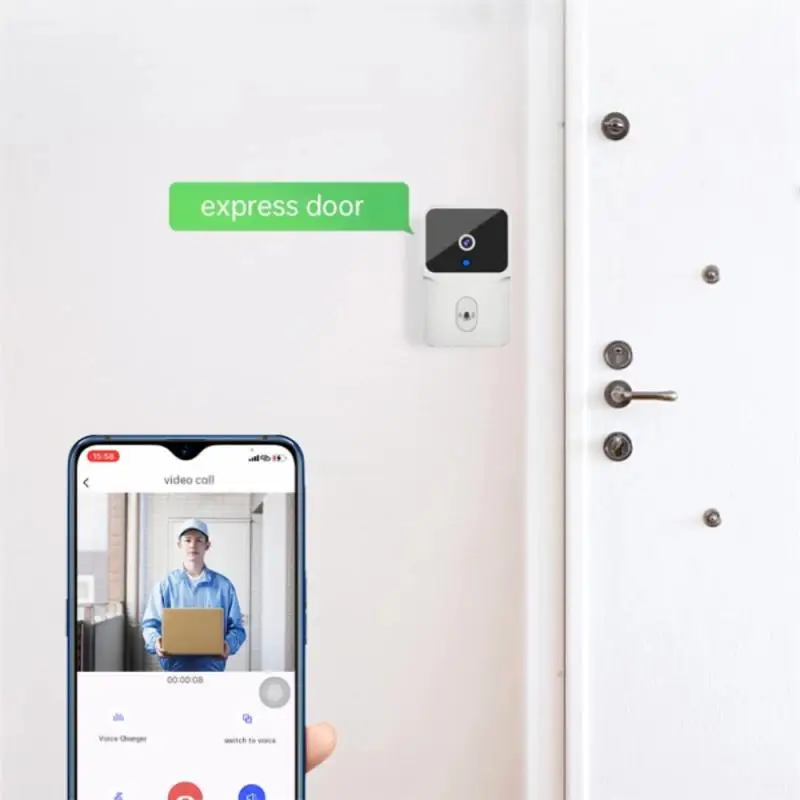 Home Universal Smart Wireless Camera Video Doorbell Mobile Phone APP Voice Intercom Motion Detection Monitoring Doorbell