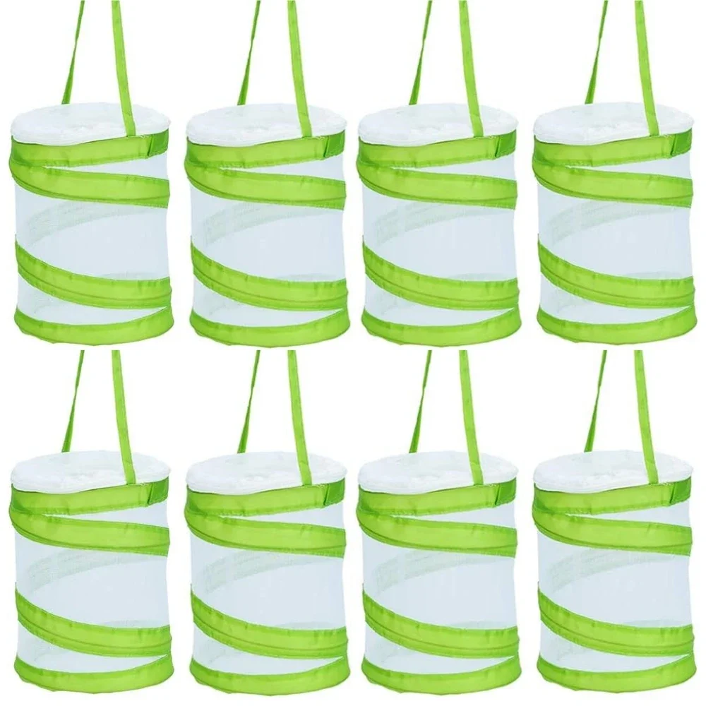 8 Pack Butterfly Habitat Cage Insect Cage Clear Mesh Mini Butterfly Net Habitat Container, Terrarium Pop Up(5.5 x 7.1 Inch)