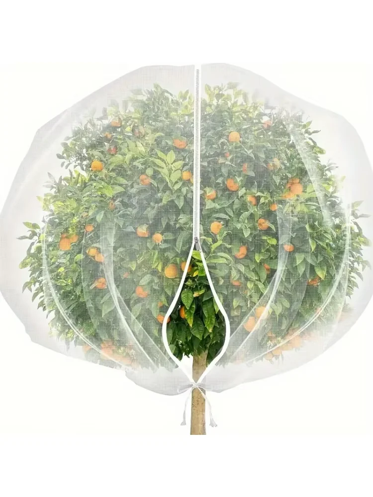 120x180cm Fruit Tree Protective Net Bags with Zipper and Drawstring Garden Vegetable Mesh Cover Anti Birds Squirrels