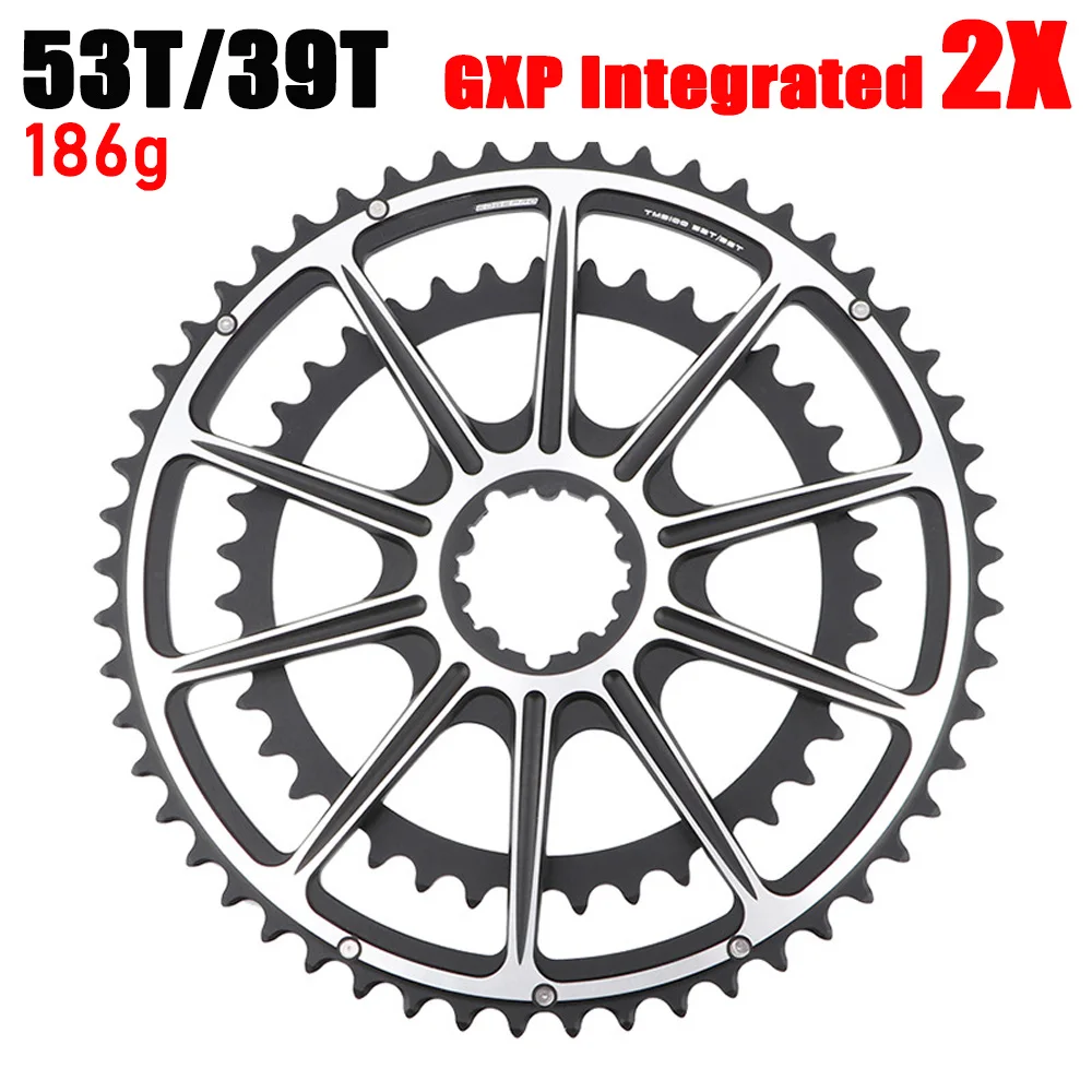 

GXP 53/39T 2x Road Bike Integrated Double Disc Folding Bicycle Aluminum Alloy CNC Highway Double Speed Chainrings Disc