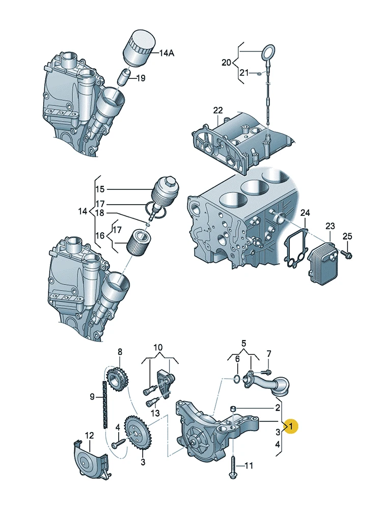 مضخة زيت المحرك BOICY مناسبة لسيارة VW Jetta/syncro Polo Golf Fabia Octavia Toledo FABI 03C115105AH 03C115105L 03C115105T
