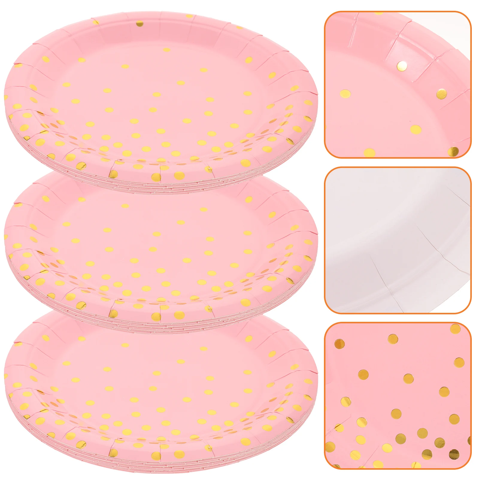 

50 Pcs Birthday Plate Decorative Paper Plates Colorful Dinner Party Fruit Tray Convenient