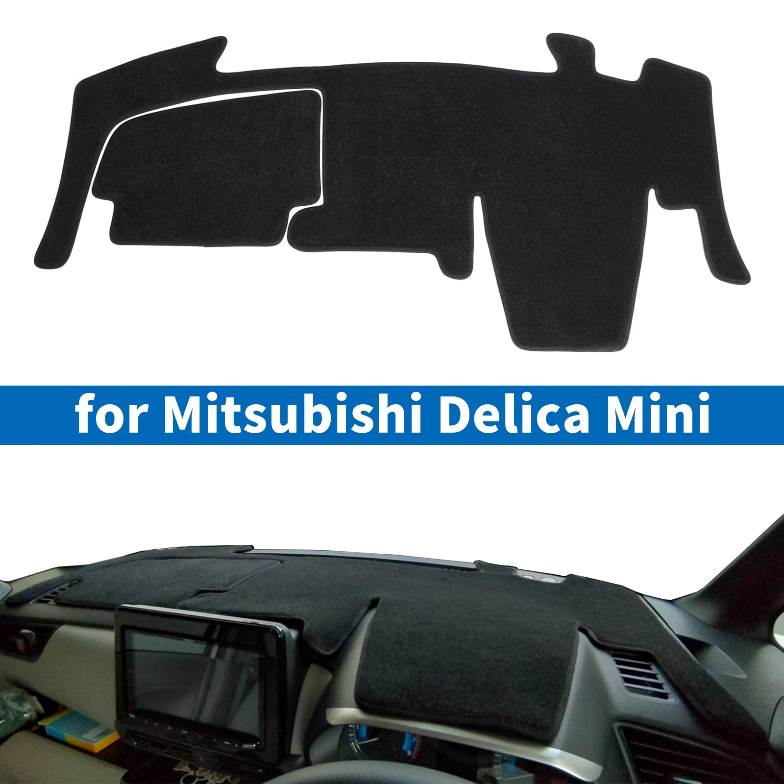 

Dashboard Cover Pad for Mitsubishi Delica Mini Accessories Dashmat Dash Mat Anti-Slip Sunshade Protective Carpet