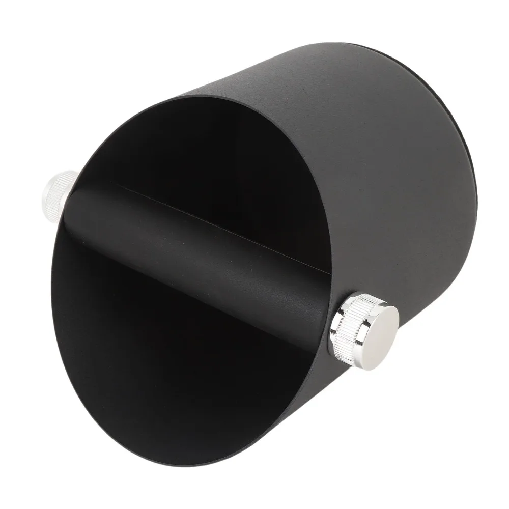 Carbon Steel Coffee Knock Box 20-Puck Capacity Removable Knock Bar Coffee Grounds Bin Slanted-Mouth Non-Slip Base