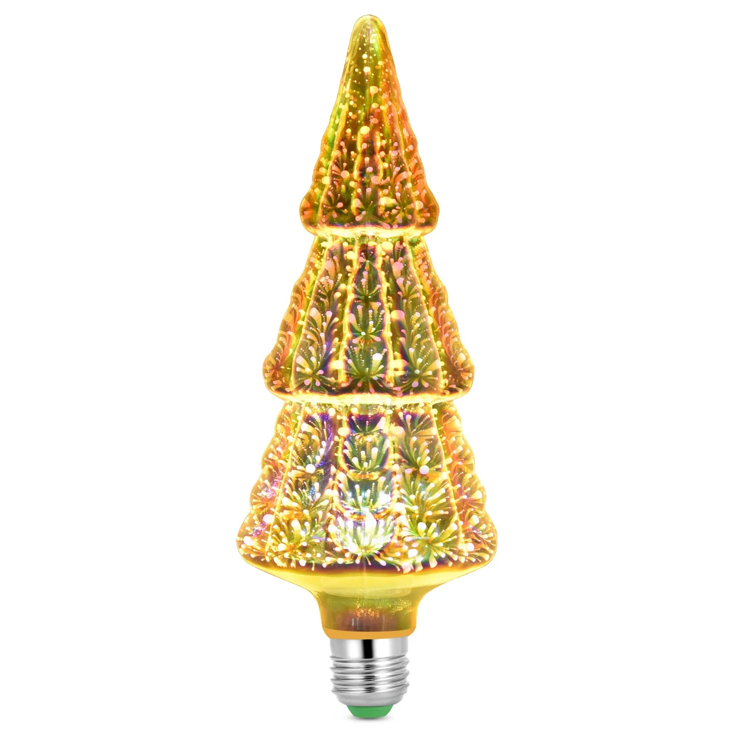 Vintage Starry LED Bulbs Christmas Tree Shape Decorative Firework LED Bulbs 6W E27 LED Bulbs for Home Bar Bedroom