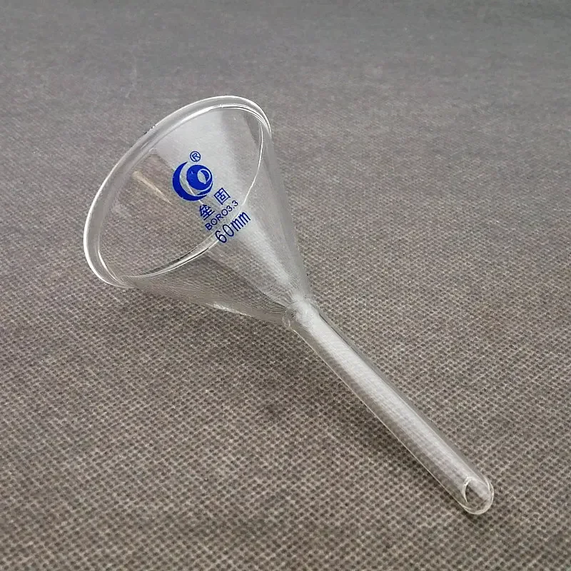 1pc diameter 60mm Transparent borosilicate Glass Triangle Funnel Laboraotry Filtering tools Chemistry Educational Stationery