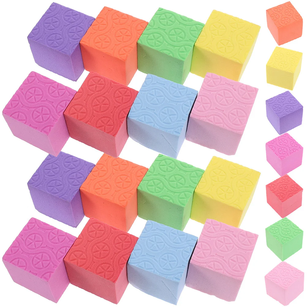 50 Pcs Cube Teaching Aids Building Blocks Educational Plaything Box Counting Foam Counters Cubes Colorful Child Small