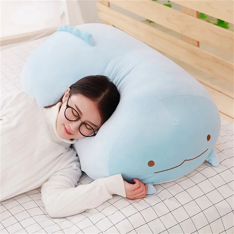 90cm Cute Corner Bio cat Pillow Japanese Animation Sumikko Gurashi Plush Toy Stuffed Animals Valentine Gift for Baby Girls