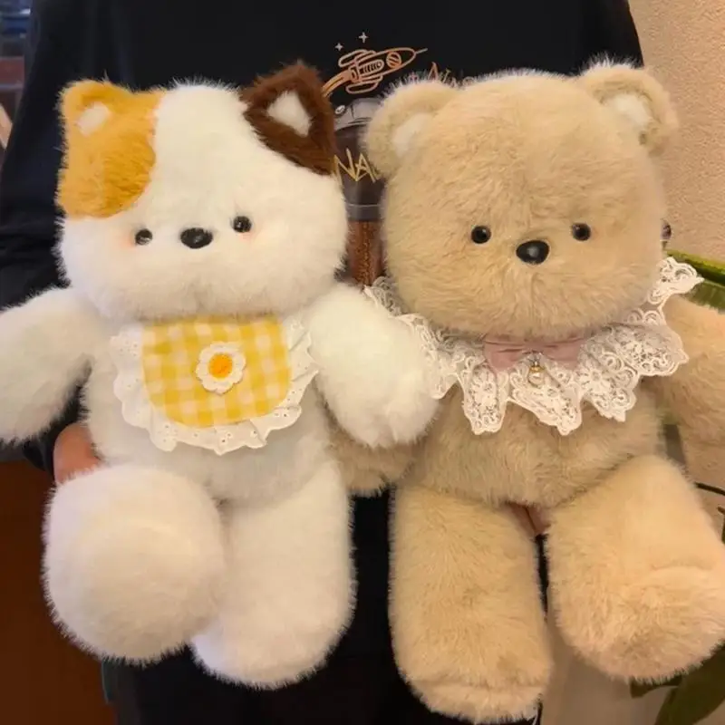 45 cm Cartoon Stofftier Nette Bär Katze Plüsch Spielzeug Weiche Werfen Kissen Begleiten Puppe Home Office Dekoration Kinder Mädchen geschenk