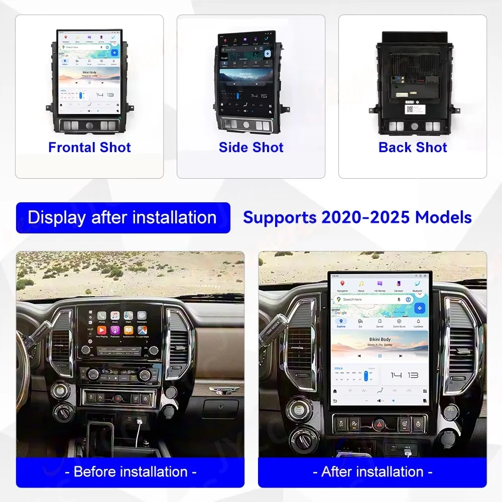15.6 inch Car GPS Android 13 Auto Navigation For Nissan Titan 2016 2017 2018 2019 CarPlay Multimedia Player Car Radio Head Unit