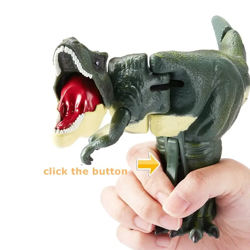 18cm Biting Tyrannosaurus Rex Kids Decompression Dinosaur Toy Hand Control Spring Swing Fingertip Toy Kids Birthday boy Gift