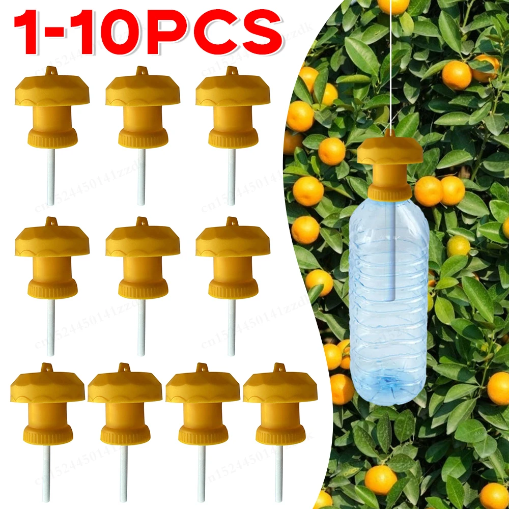 1/2PCS Plastic Yellow Drosophila Trap Hanging Fruit Fly Trap Killer Fly Catcher Pest Insect Control For Home Farm Orchard Contro