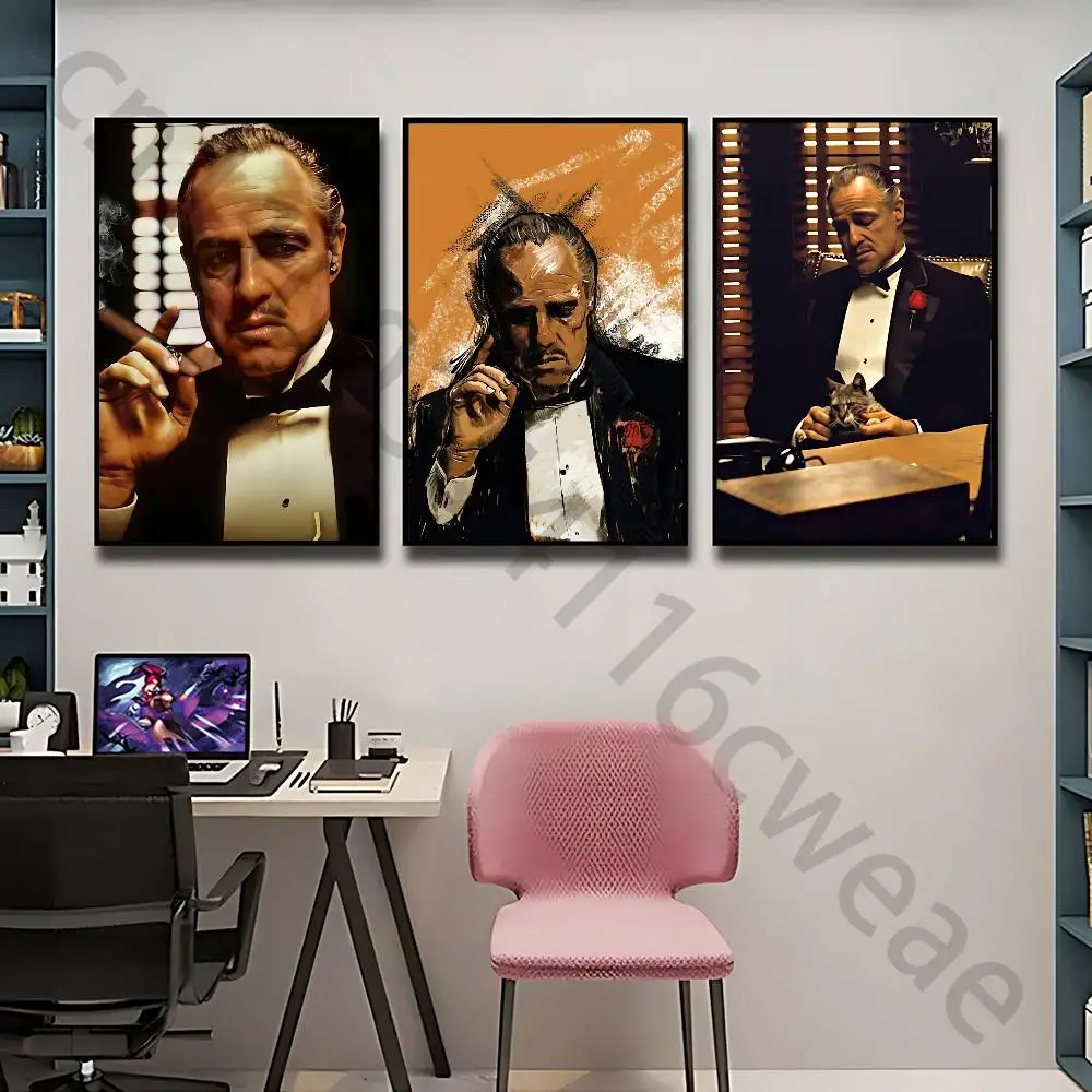 T-The Godfather 3 Poster Self-adhesive Art Waterproof Paper Sticker Coffee House Bar Room Wall Decor