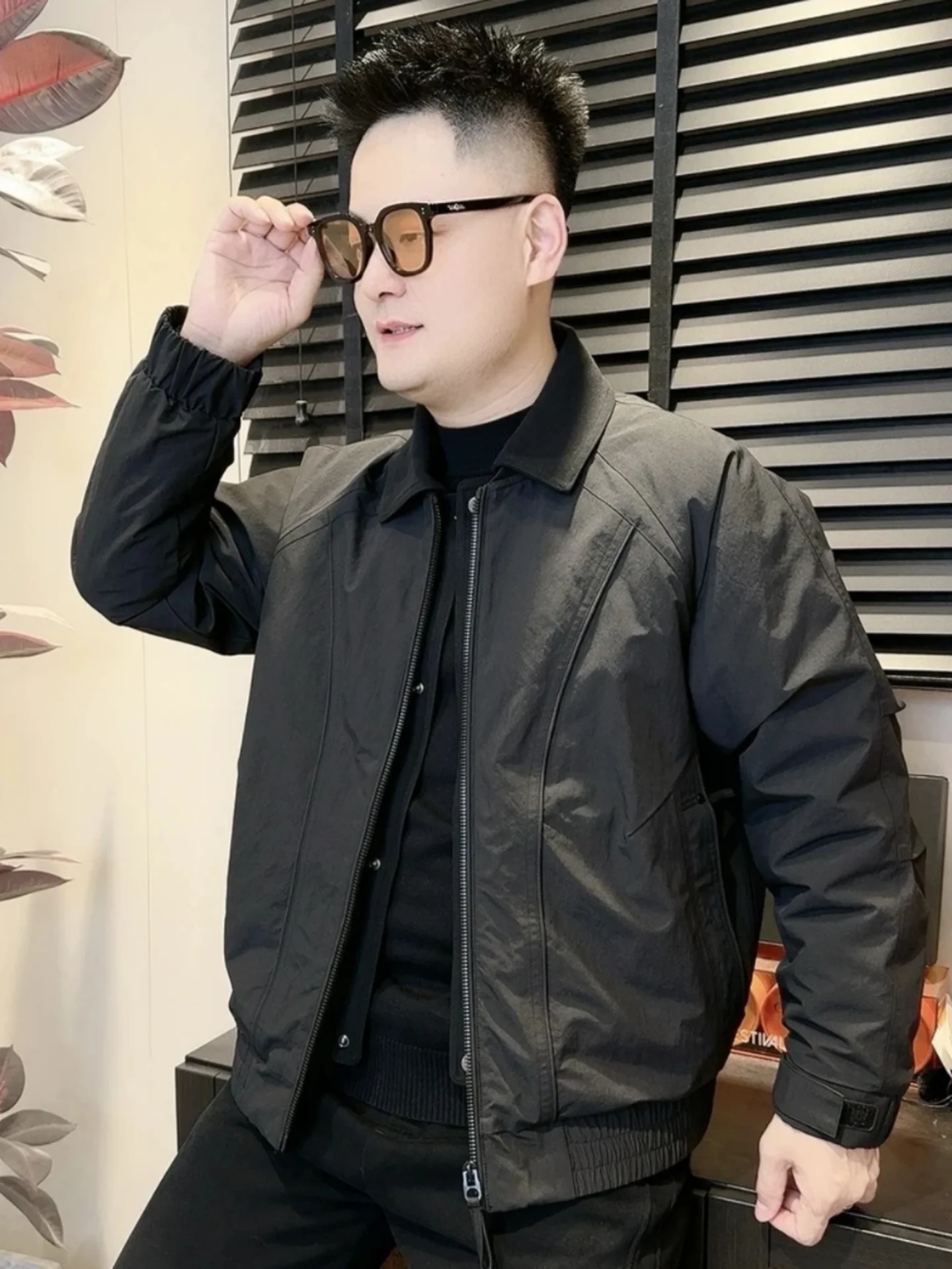 

Thiened Deconstructed Collar Cotton Jaet Men's Faion Lazy Sle Casual Simple Trendy Winter New Arrival Stand Fit