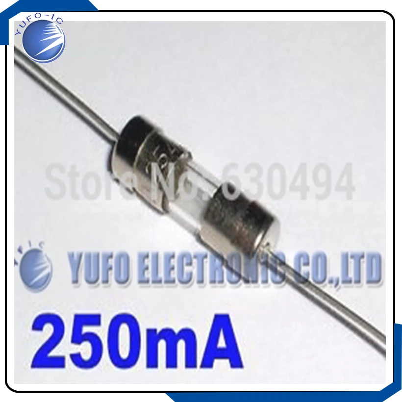 Free Shipping one Lot 200pcs 250mA 0.25A 250V 5x17mm Pigtail Fuse NEW 5*17