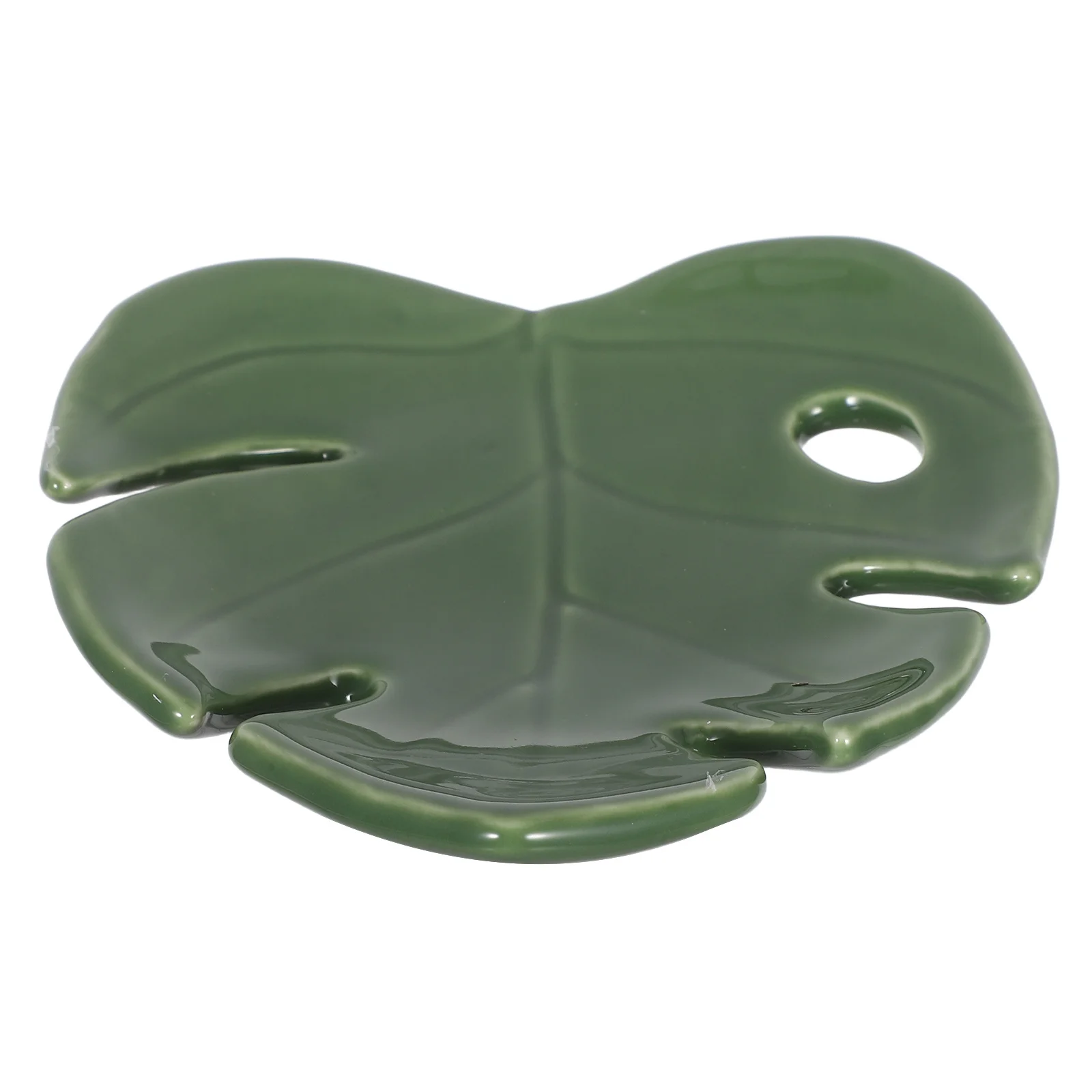 

Ceramic Jewelry Plate Organizer Earrings Necklace Holder Tray Trinket Bowl Dish Leaf for