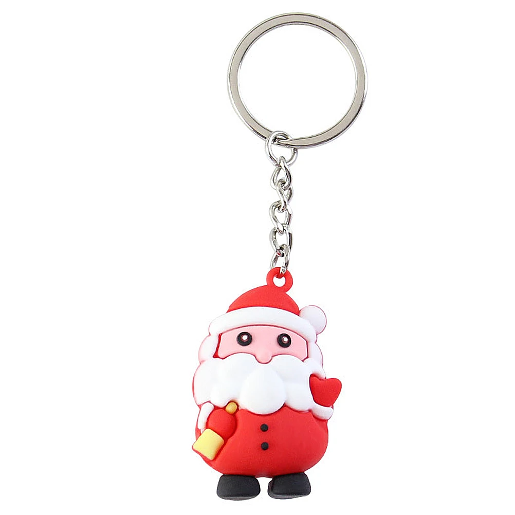 

4 Pcs Christmas Decorations Gift Key Rings Holder Has Keychains Three-dimensional