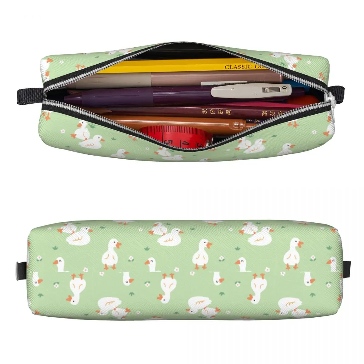 Cartoon Cute Duck And Chicken Pencil Cases Cute Pen Bag for Student Big Capacity Office Zipper Pencilcases