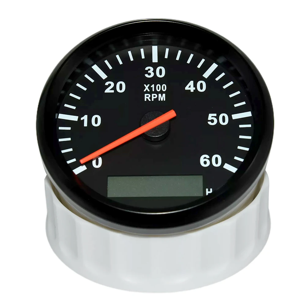 85MM Car Boat Tachometer With LCD Hourmeter 3000/4000/6000/ 8000 RPM Meter For 12V 24V Car Engine Marine Boat Meter Customized