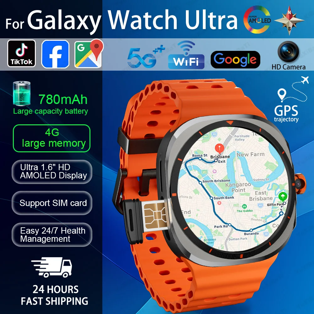 

5G Smart Watch 1:1 Women Men 32GB Memory NFC Bluetooth Call IP68 Waterproof Outdoor GPS Sport Watch Upgraded Compass smartwatch