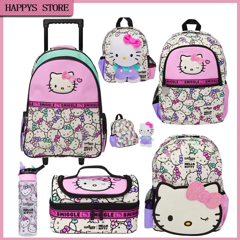 Genuine Australian Smiggle School Bags Sanrio Hello Kitty Student Stationery High-Capacity Backpack Outdoor Leisure Bag Gift