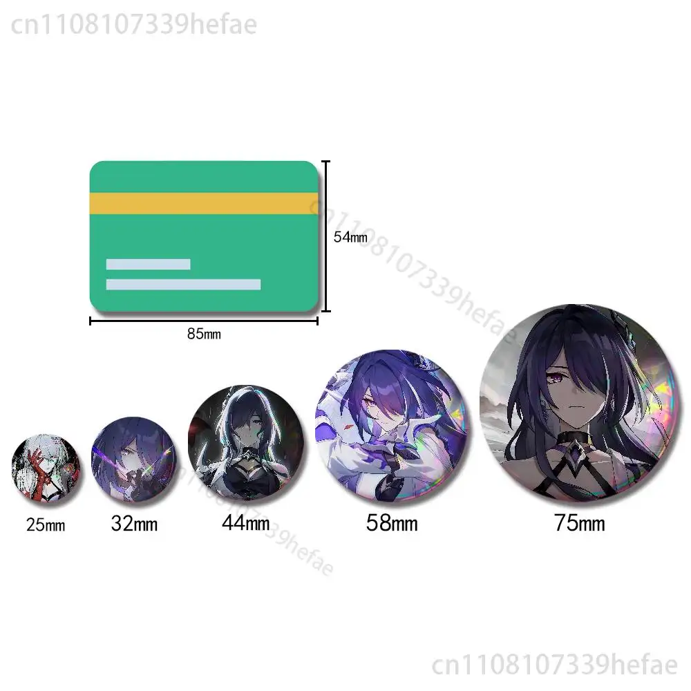 Acheron HSR Insignia Badge Case For Decoration 44mm 32mm 58mm Round Tinplate Pin Brooch Gift