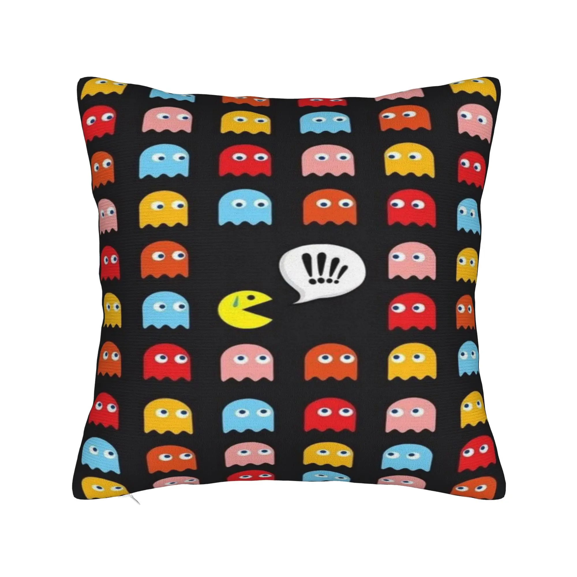 Pac-Man Pillow Case  Comfy Pillow Cover Retro Trendy Pillowcases For Sofa Bedroom Home Decor