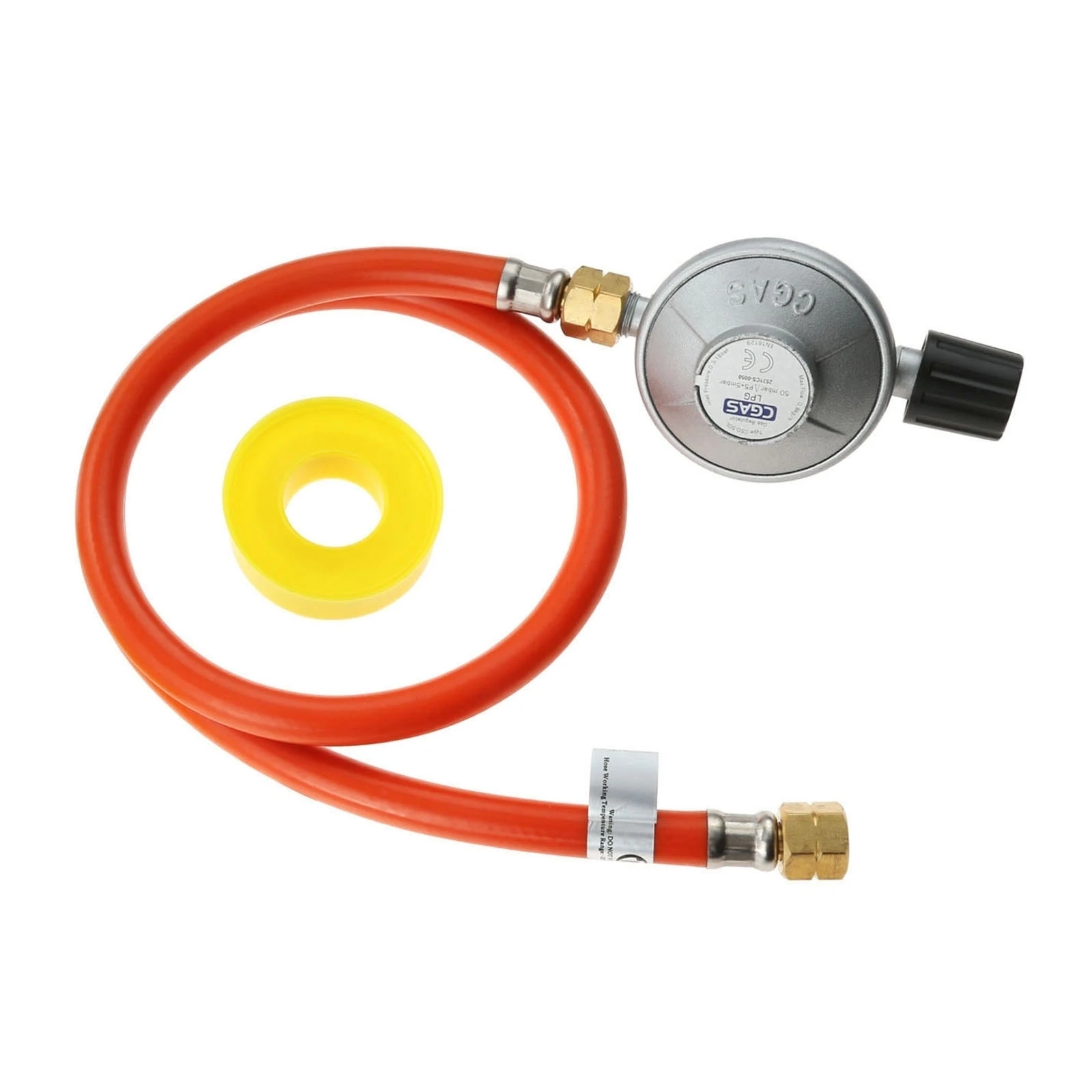1 Set Gas Pressure Adjustable Regulator 50 Mbar with 31.5inch Hose G1/4inch Left Thread for Butane/Propane Gas Outdoor Camping