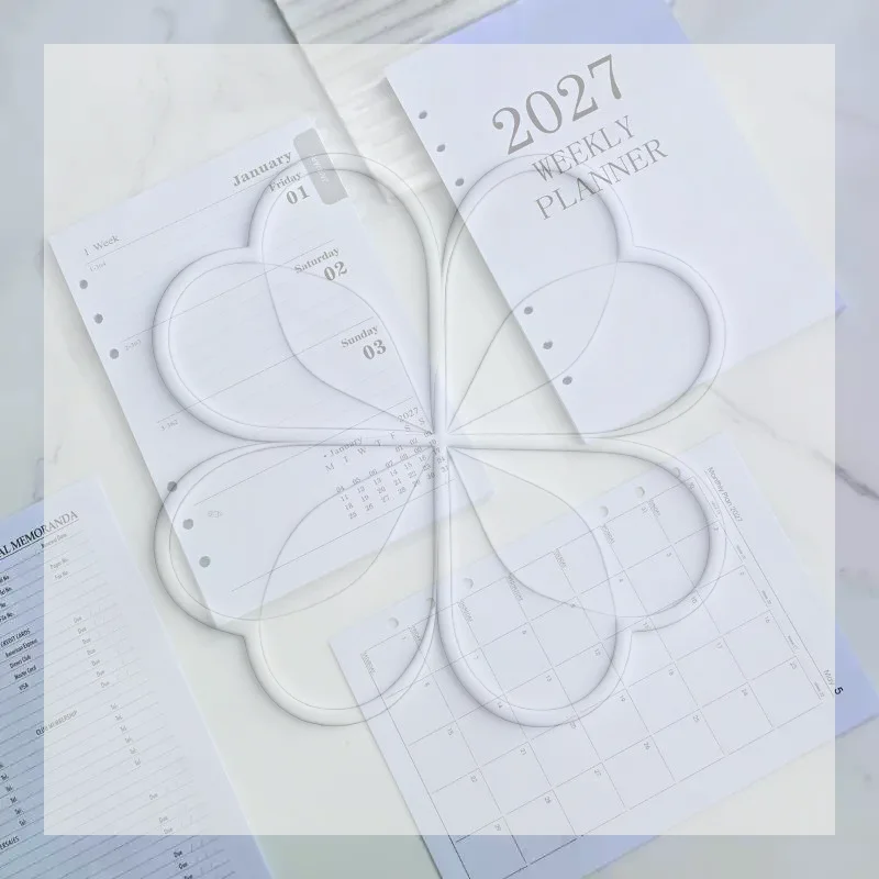 A5 Thin Weekly Planner Refill 64 Sheets 128 Pages Loose Leaf Insert for Teen Daily Life Record Planning