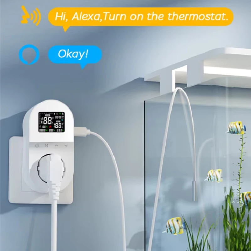 

Doodle WIFI intelligent temperature controller boiler water pump temperature switch socket type LCD touch type thermostat
