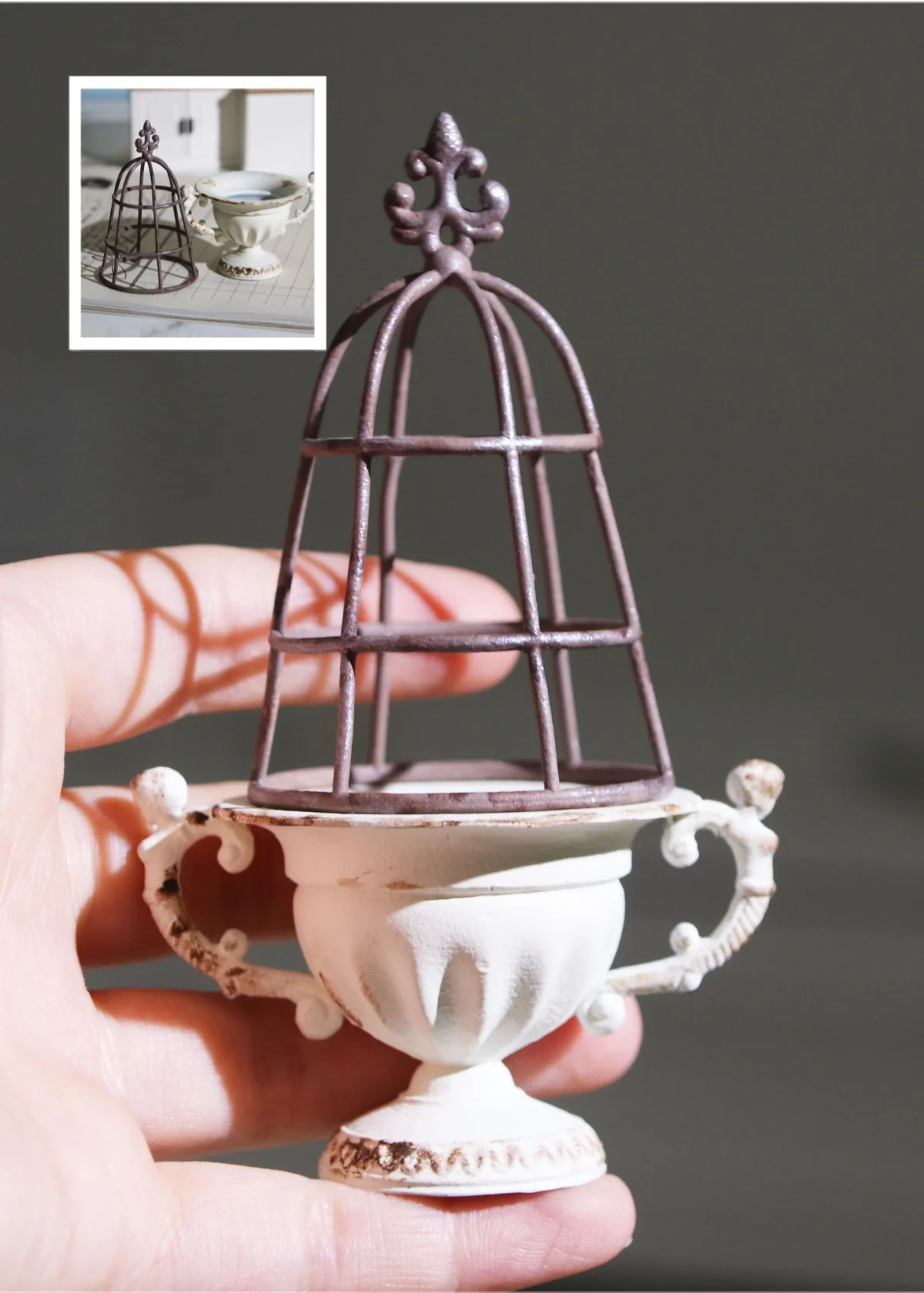 Dollhouse 1/12 Mini Garden Scene Decoration 1/6 Vintage miniature planter Rattan climbing fence Model Bjd Doll Shaped container
