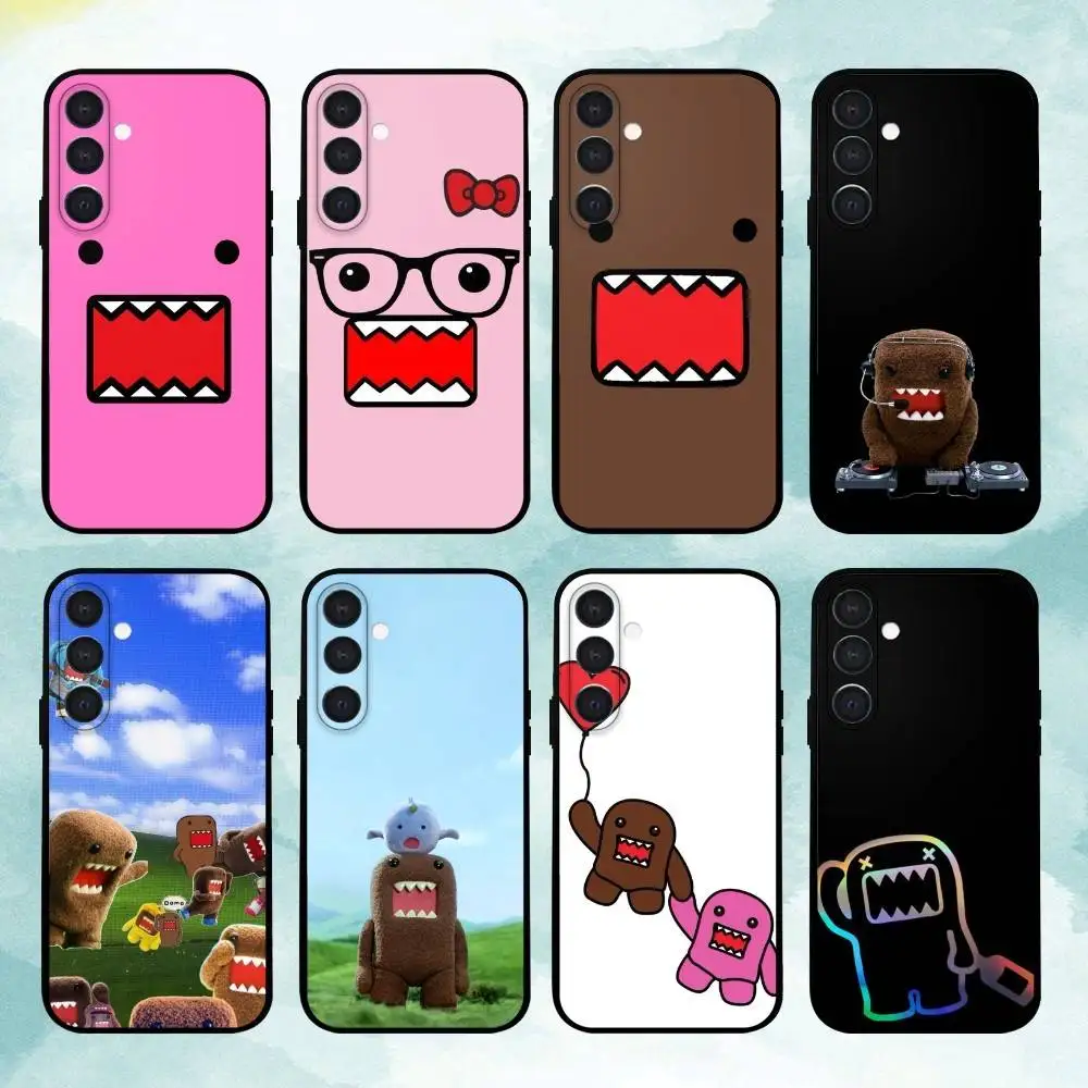 

Cute Domo-kun Phone Case For Samsung Galaxy A73,A72,A71,A70,A53,A52,A51,Others Soft Black Cover