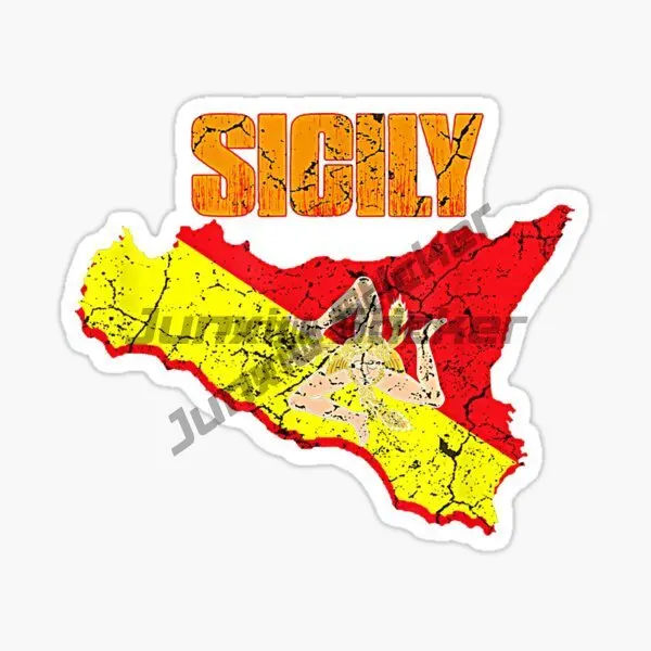 

Sicily Italy Flag Car Sticker Vinyl Self-adhesive Waterproof and Sunscreen Decals