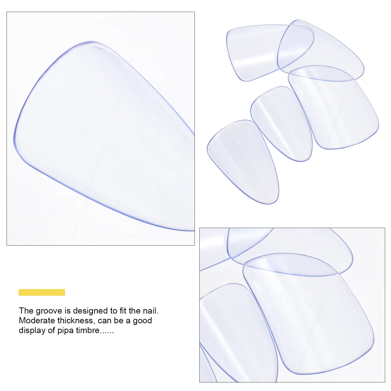 

5pcs Pipa Nails Durable PC Smooth Edge Easy Clean Compact Size Portable Birthday Gift String Instrument Accessories