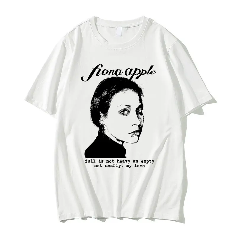 

Rock Singer Fiona Apple Print T Shirts Men Women's Fashion Rock Oversized T-shirt Male High Quality Pure Cotton Short Sleeve