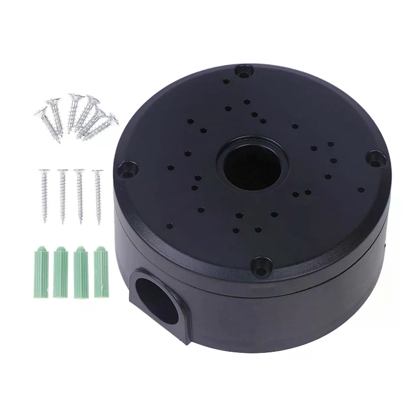 Black CCTV Camera Bracket Junction Box Cable Deep Base Camera Mount Bracket Round Bracket For Dome Cameras