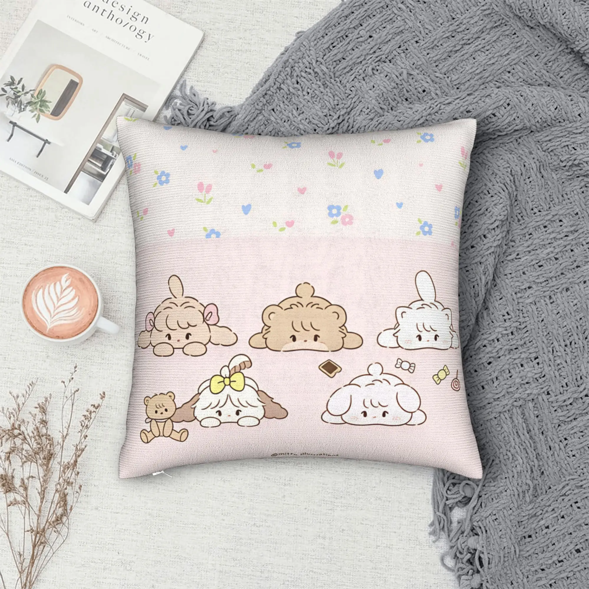 Mikkos Mousses Pillow Case  Kawaii Pillow Cover Custom Pillowcases For Wedding Party Home Decor